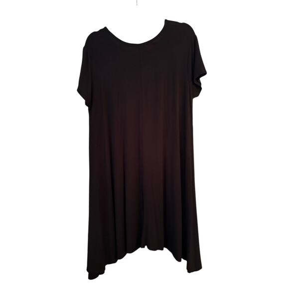 Mexicali Blues Black T-shirt Dress Flowy Asymmetrical Whimsy GOTH Lagenlook OS - Picture 4 of 9